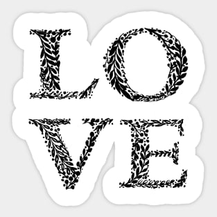 Love #1 black Sticker